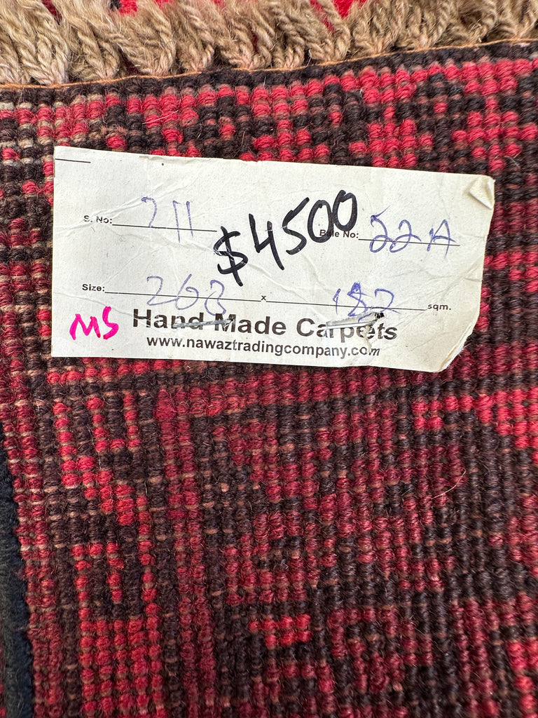 Afghan elephant foot rug  263x187 cm