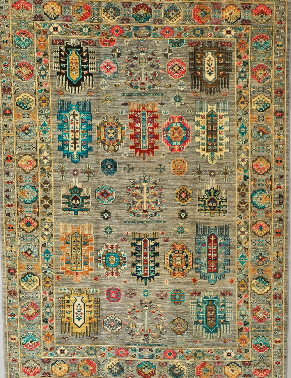Beige Afghan Chobi rug 231x171cm