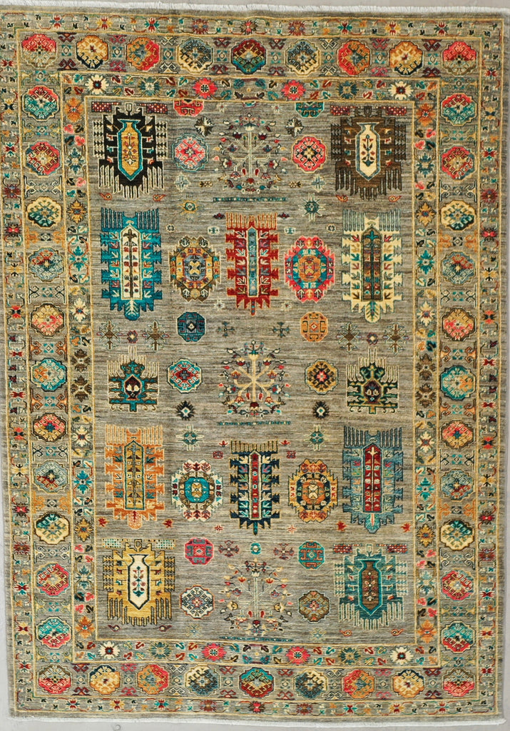 Beige Afghan Chobi rug 231x171cm