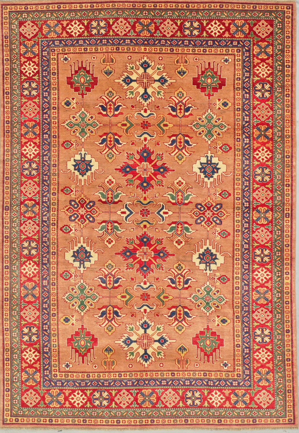 Terracotta Kazak handmade rug 295x203cm