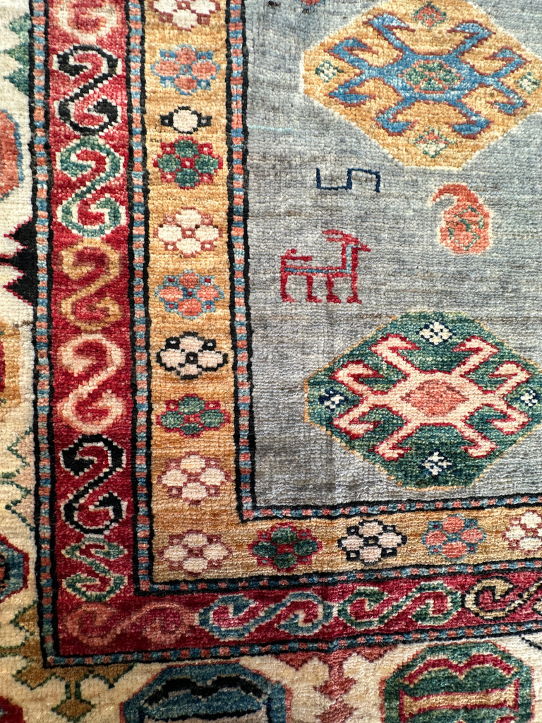 Afghan handmade rug,Chobi. Size: 233x176 cm