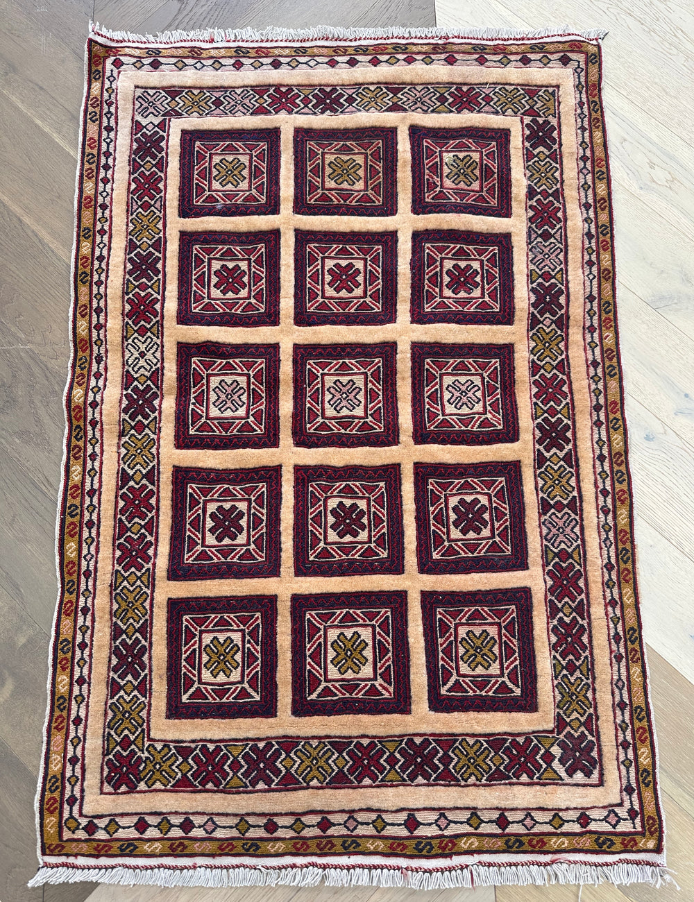 HANDMADE AFGHAN MUSHWANI KILIM | 120x80 CM|