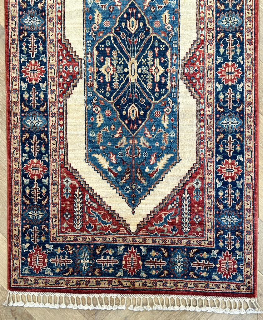 Afghan handmade chobi runner 357x85cm