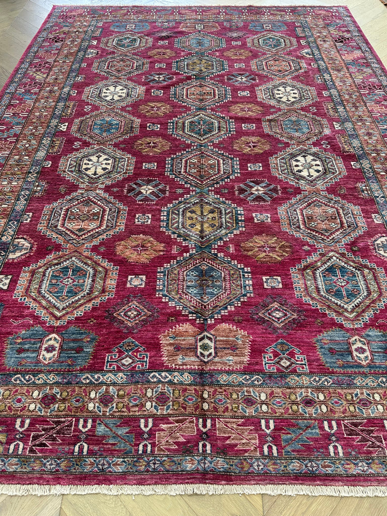 Afghan handmade rug,Chobi. Size:354x250 cm