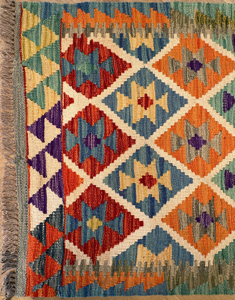 Afghan hand made Kilim runner 305x75 cm