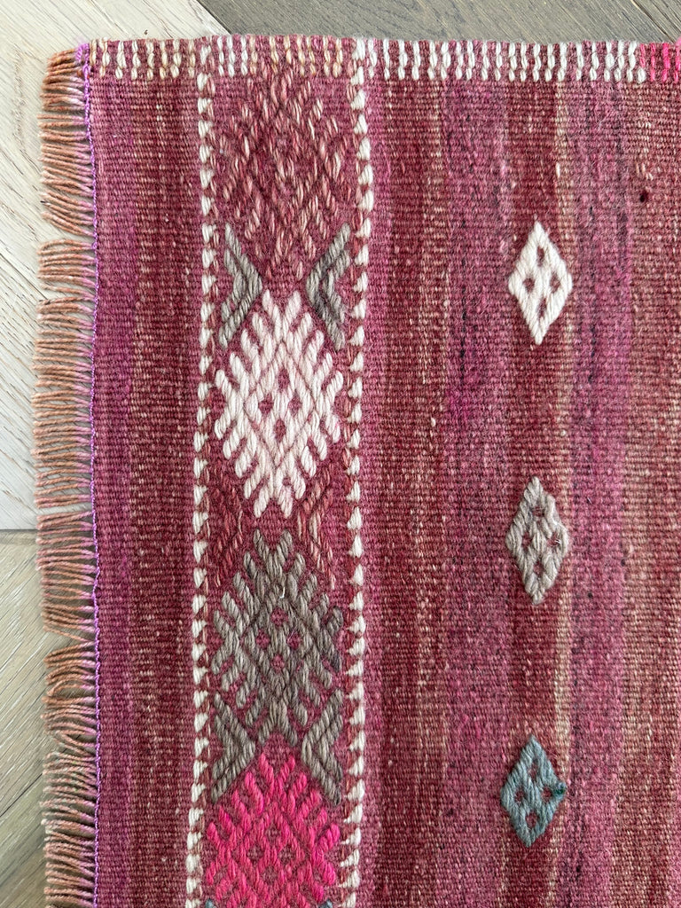 Hand woven Turkish vintage rug 220x186 cm