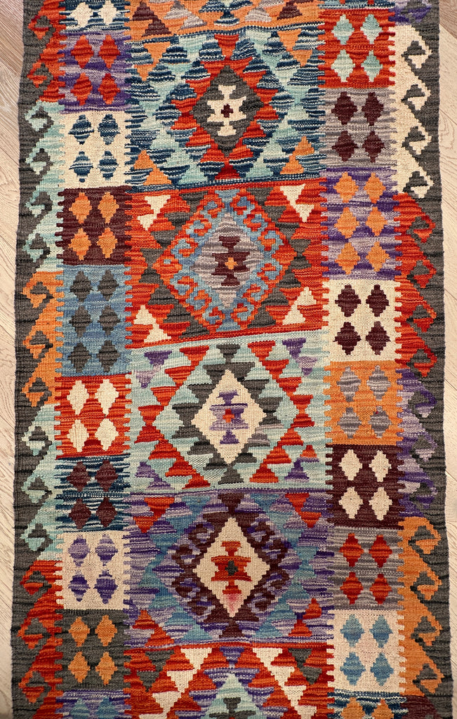 Afghan hand made Kilim runner 394x80 cm