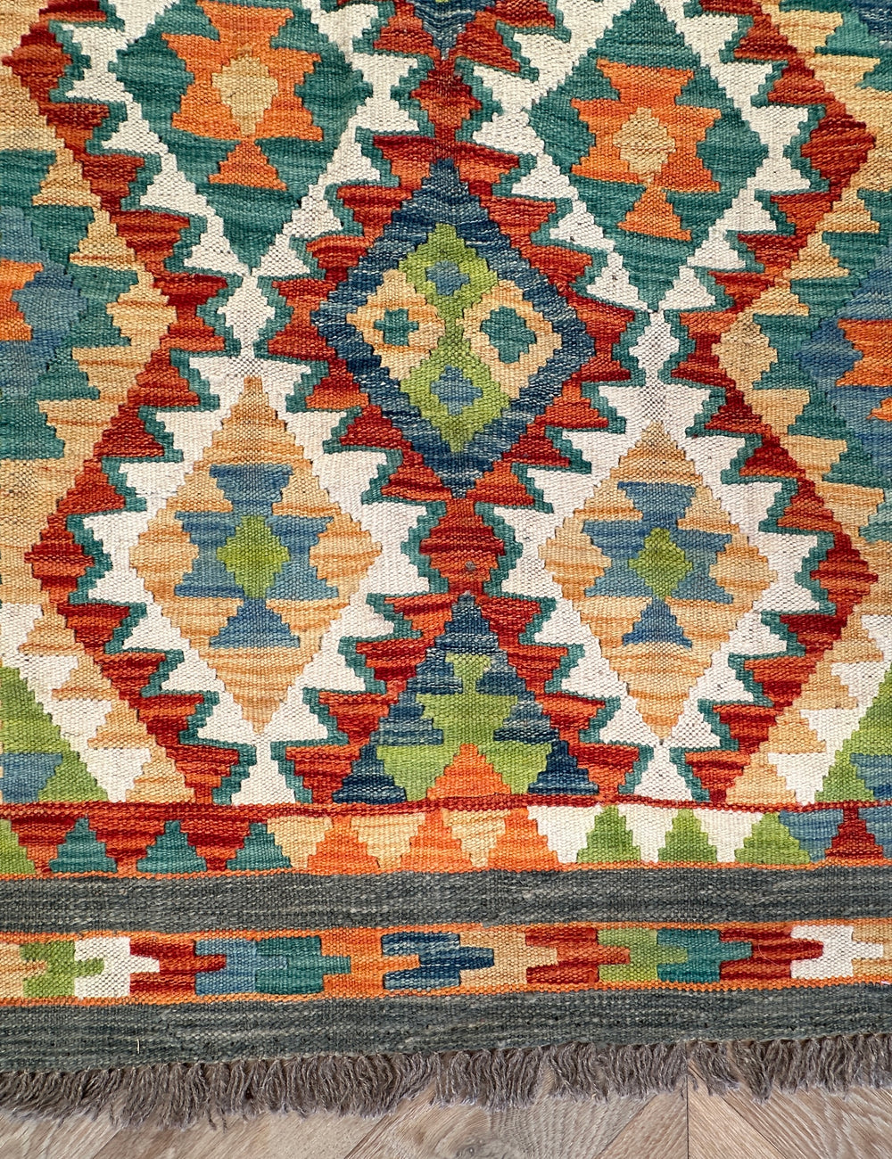 Afghan hand made Kilim runner 396x81 cm