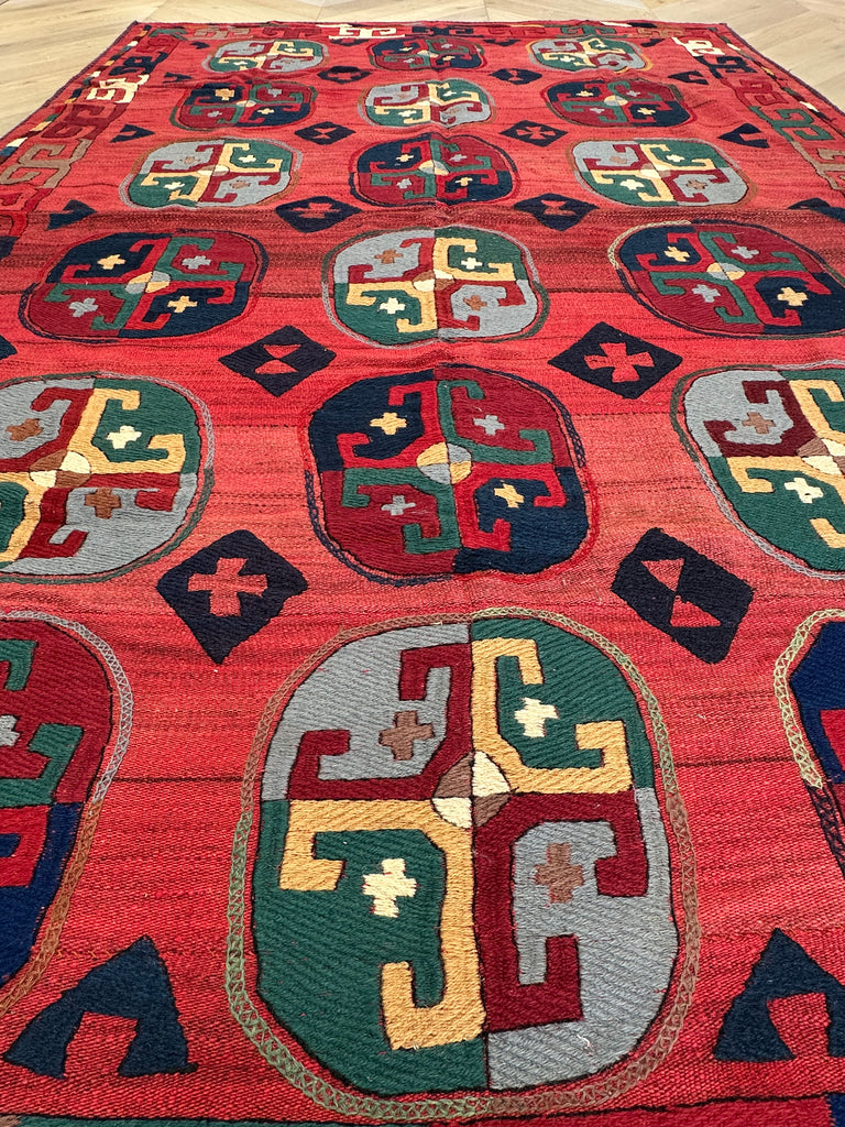 Afghan handmade tribal rug Suzani, size 278x194 cm