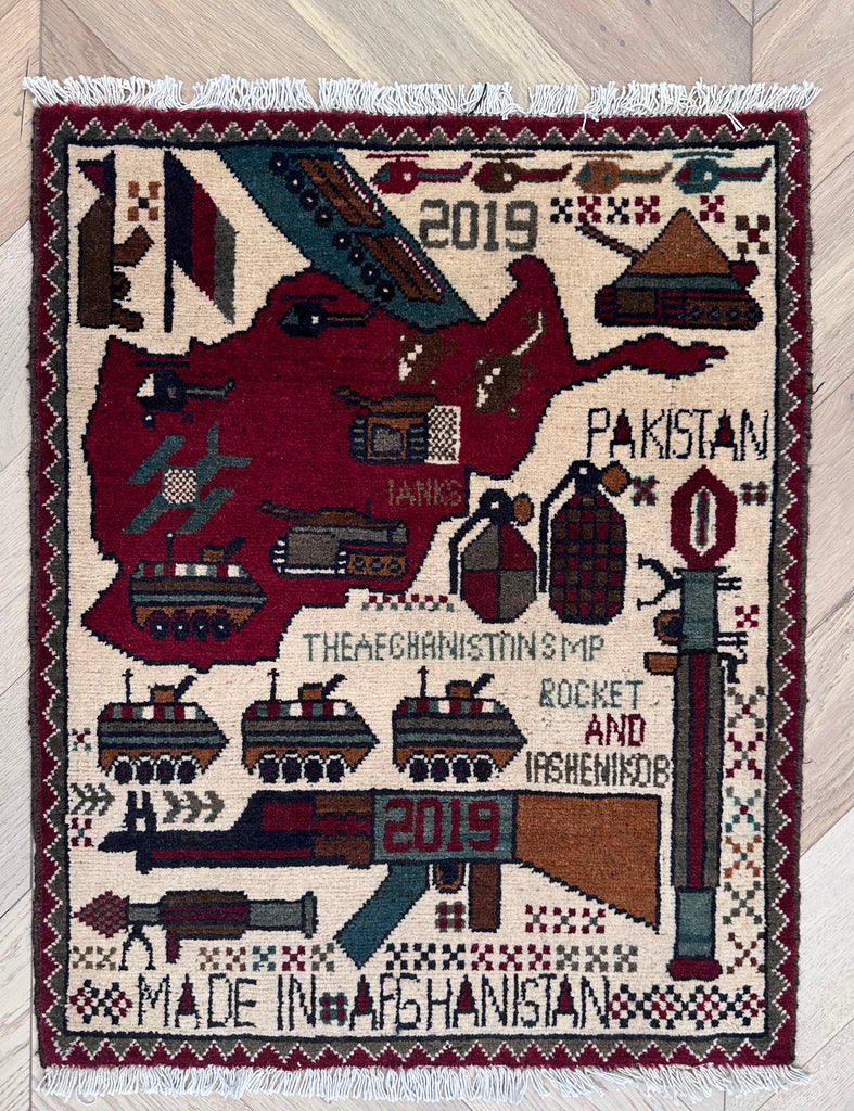 Handmade Afghan War Rug