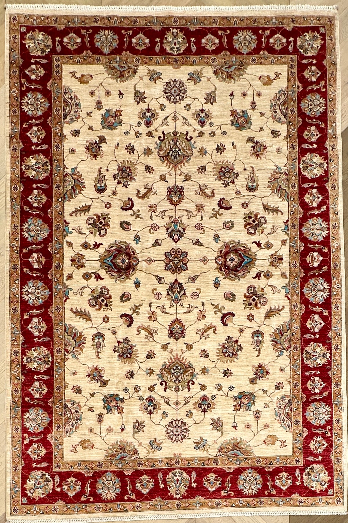 Afghan handmade rug,Chobi . Size: 293x198 cm