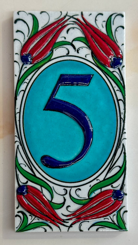 Handmade Hand Painted Turkish Door Numbers| HOUSE NUMBER