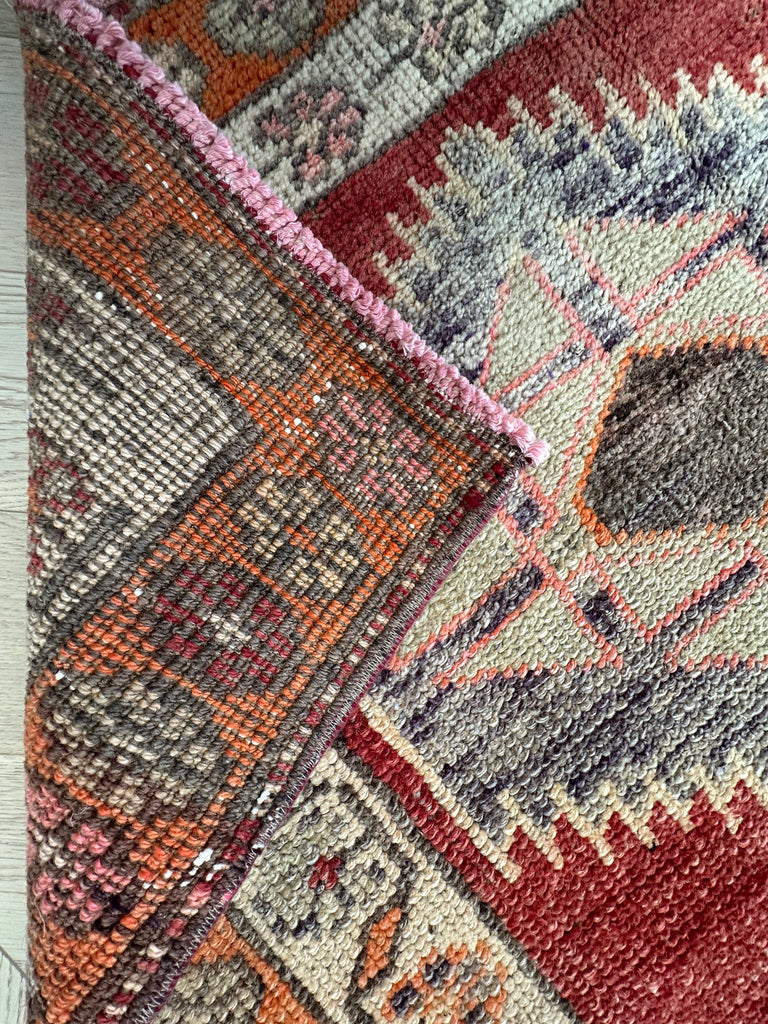 Vintage Turkish hand-made runner 453x92 cm