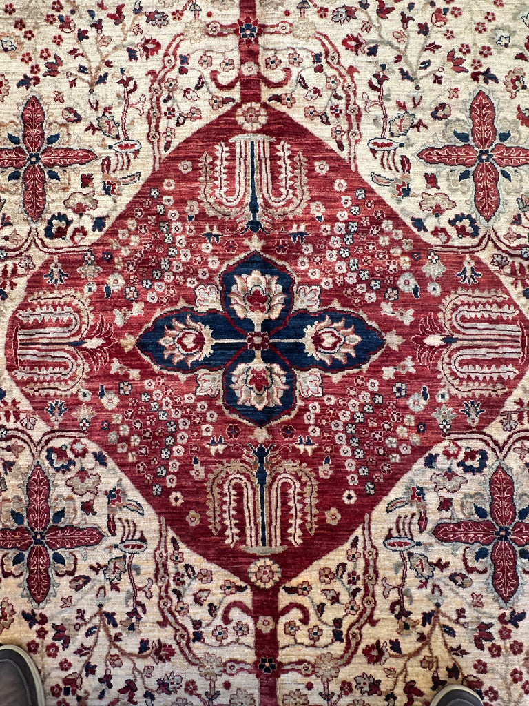 Afghan handmade rug,Chobi. Size:356x264cm