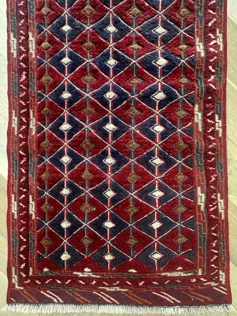 HANDMADE AFGHAN MUSHWANI KILIM | 213x62 CM|