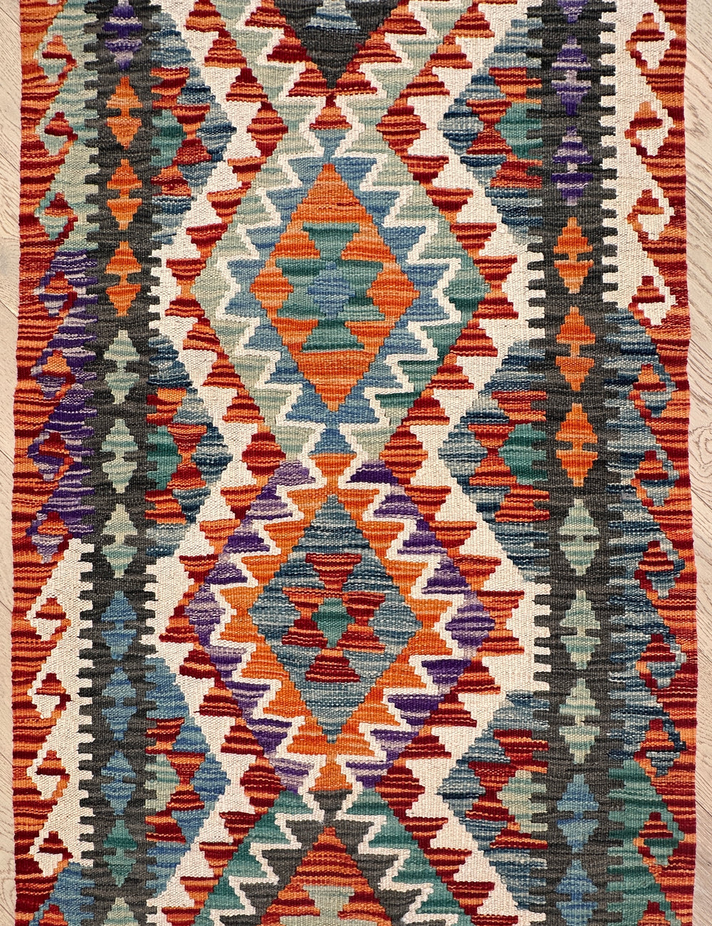 Afghan hand made Kilim runner 415x79cm