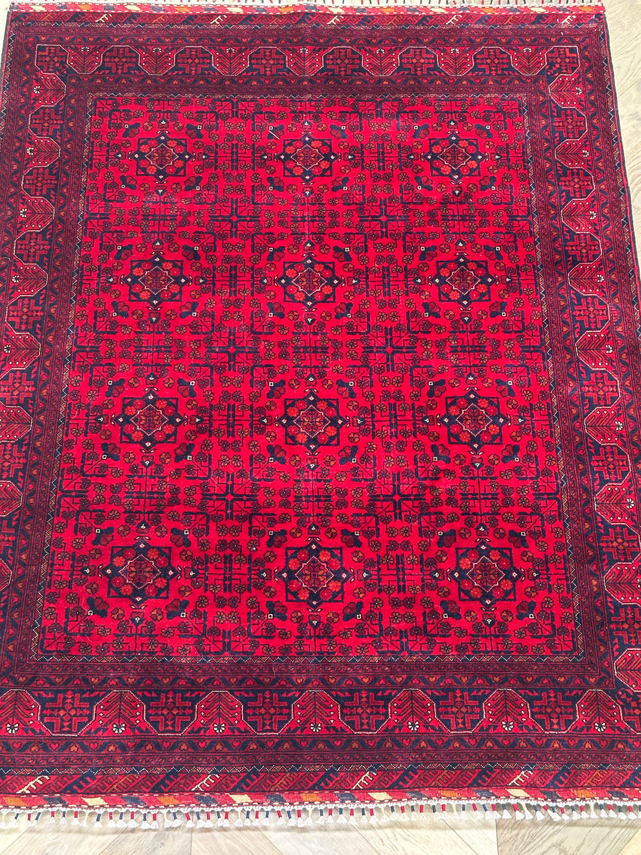Afghan elephant foot rug 200x152 cm