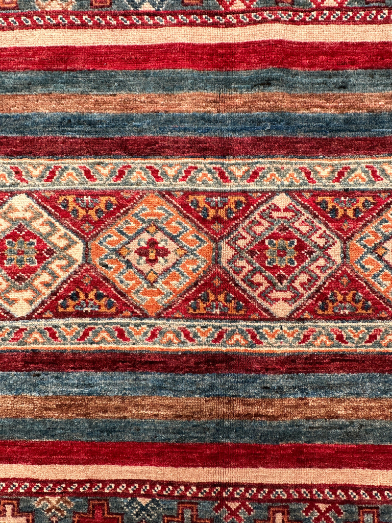 Afghan handmade rug,Chobi . Size: 237x189 cm