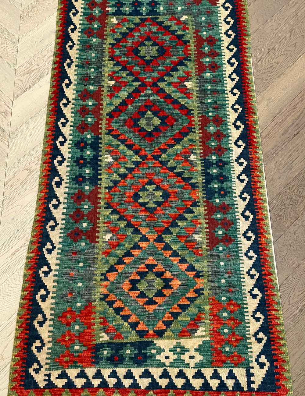 Afghan hand made Kilim runner 207x96 cm
