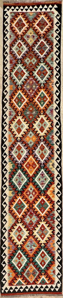 Afghan hand made Kilim runner 405x82 cm