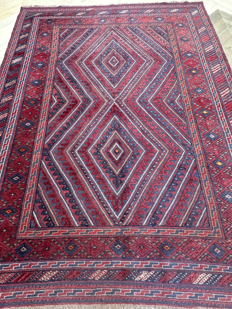 HANDMADE AFGHAN MUSHWANI KILIM 278x207 CM
