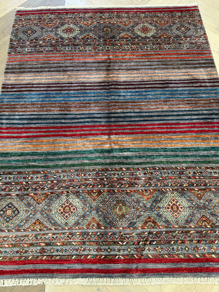Afghan handmade rug,Chobi . Size: 191x150 cm