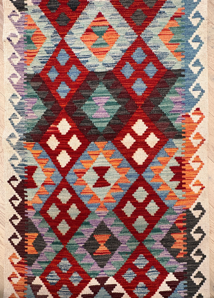 Afghan hand made Kilim runner 407x79 cm