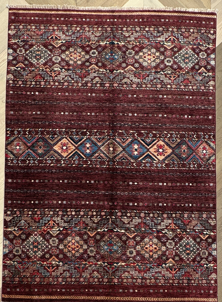Afghan handmade rug,Chobi. Size: 237x167 cm