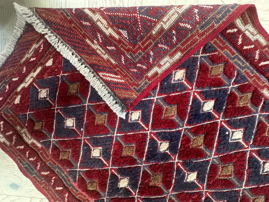 HANDMADE AFGHAN MUSHWANI KILIM | 213x62 CM|