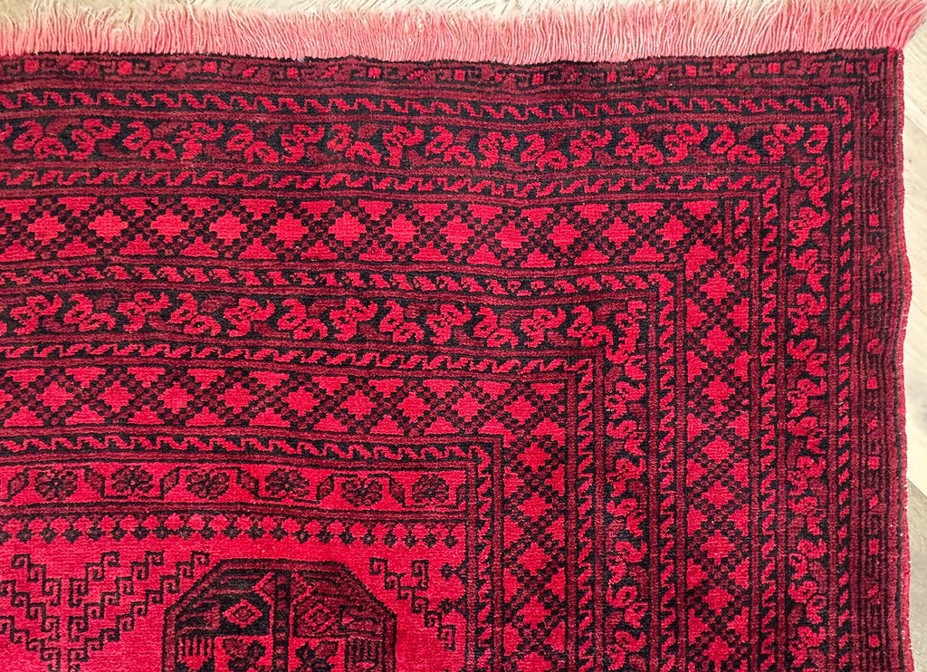 Rare Afghan Turkman elephant foot rug  295x200 cm