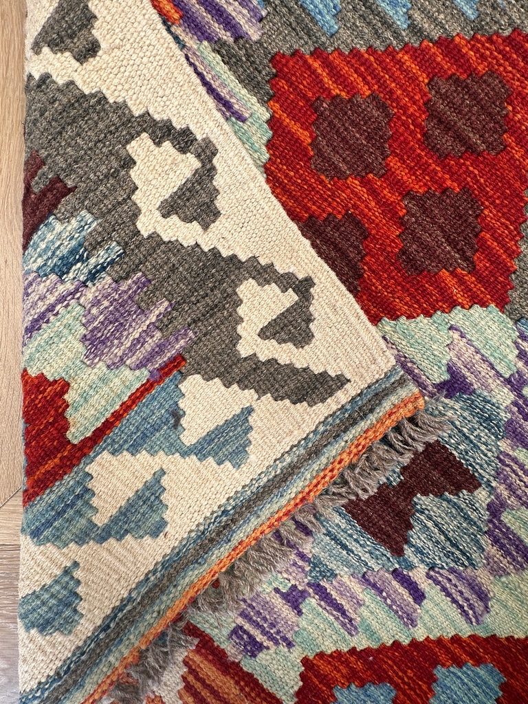Afghan hand made Kilim runner 407x79 cm