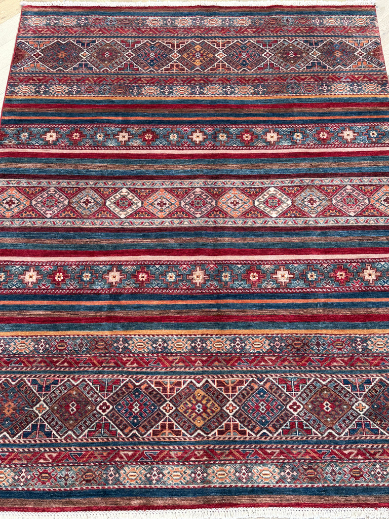 Afghan handmade rug,Chobi . Size: 237x189 cm
