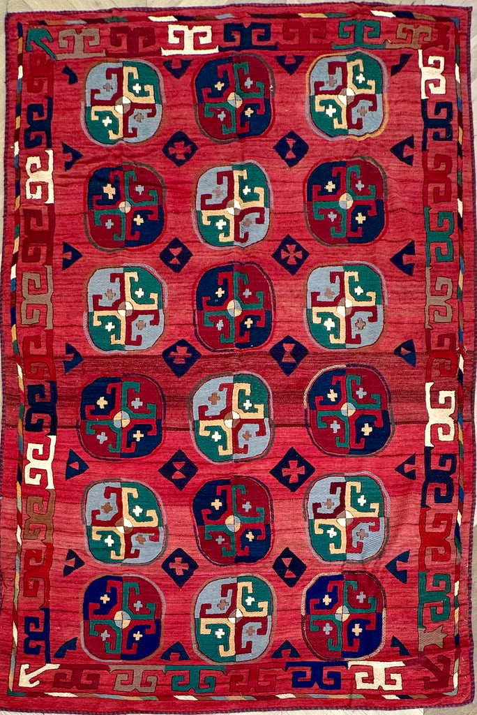 Afghan handmade tribal rug Suzani, size 278x194 cm