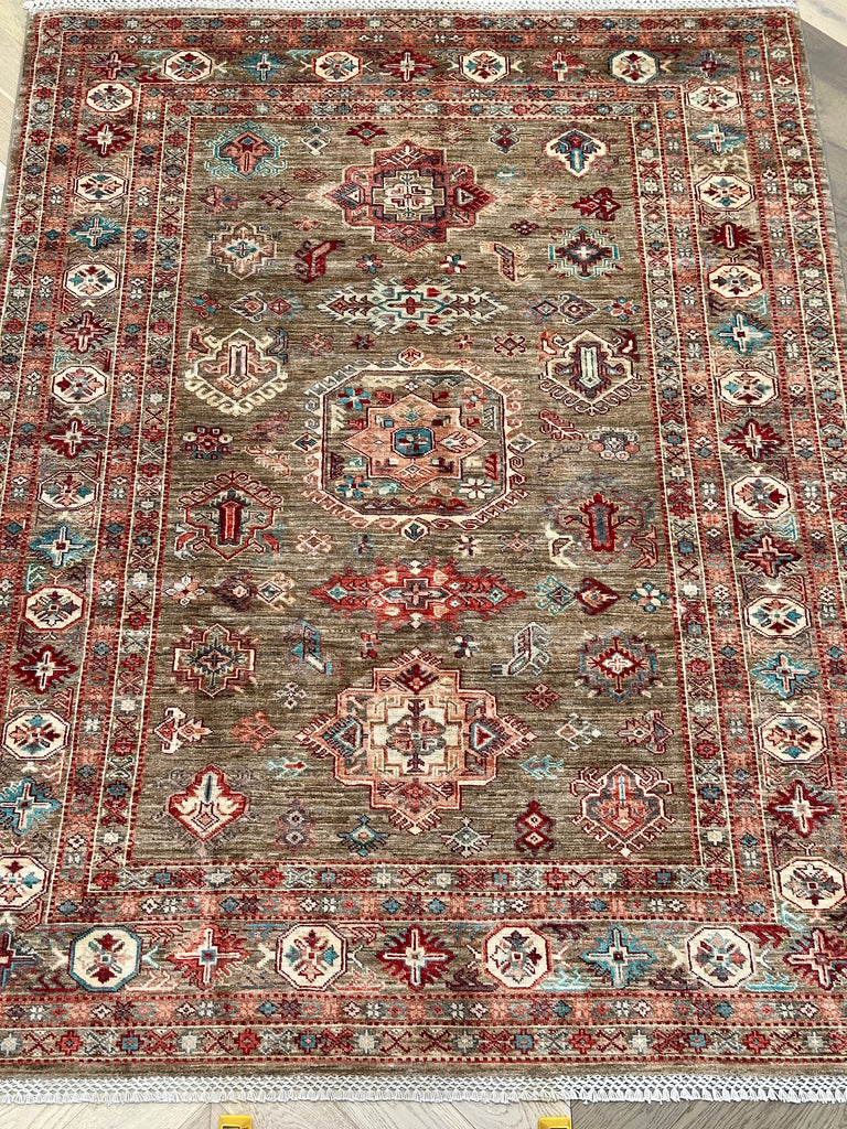 Afghan handmade rug,Chobi. Size: 237x174 cm