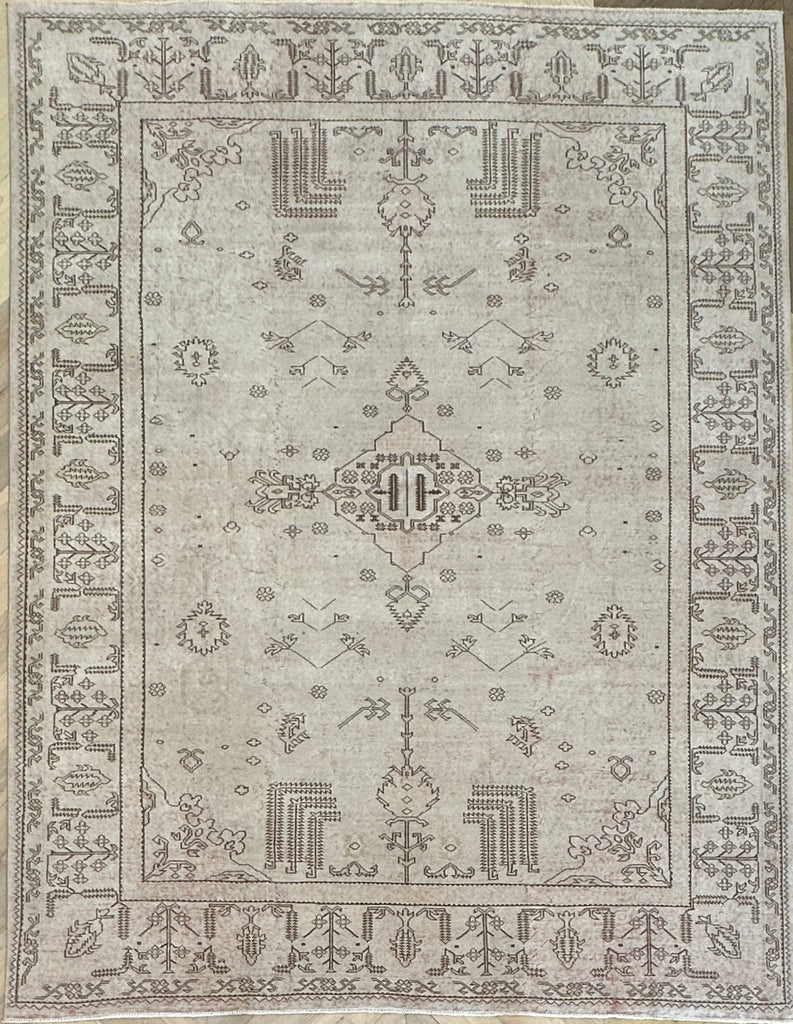 Vintage Turkish  handmade rug 286x220 cm
