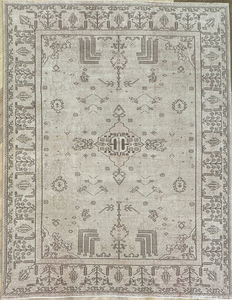 Vintage Turkish  handmade rug 286x220 cm