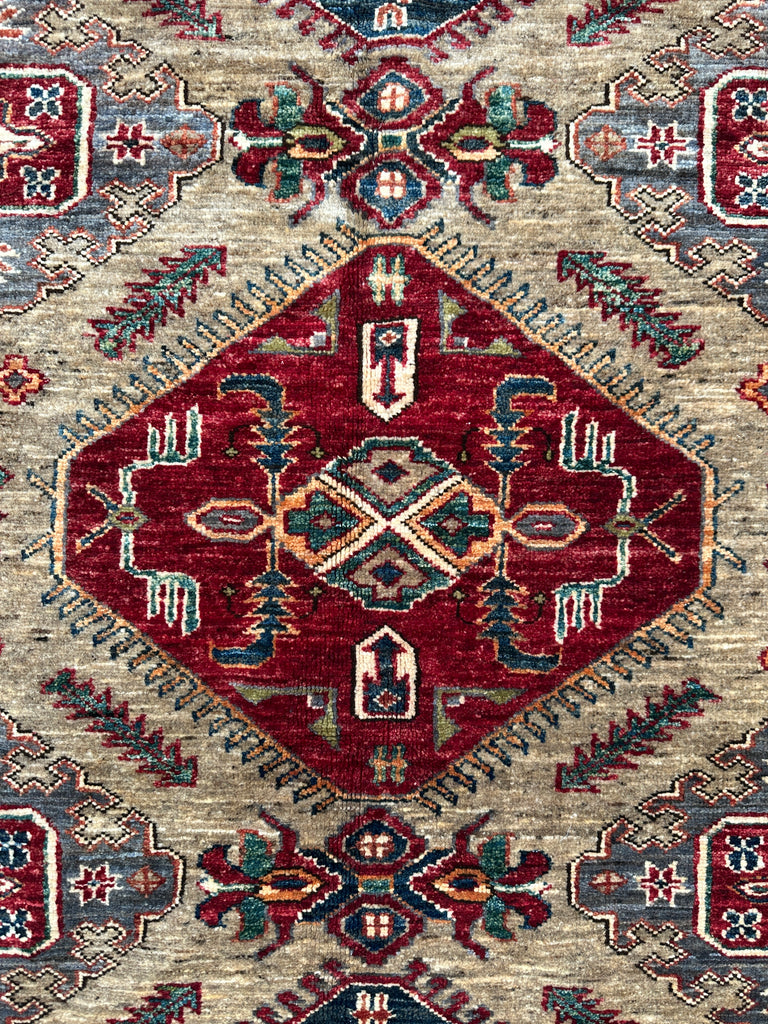 Afghan handmade rug,Chobi. Size: 198x159 cm
