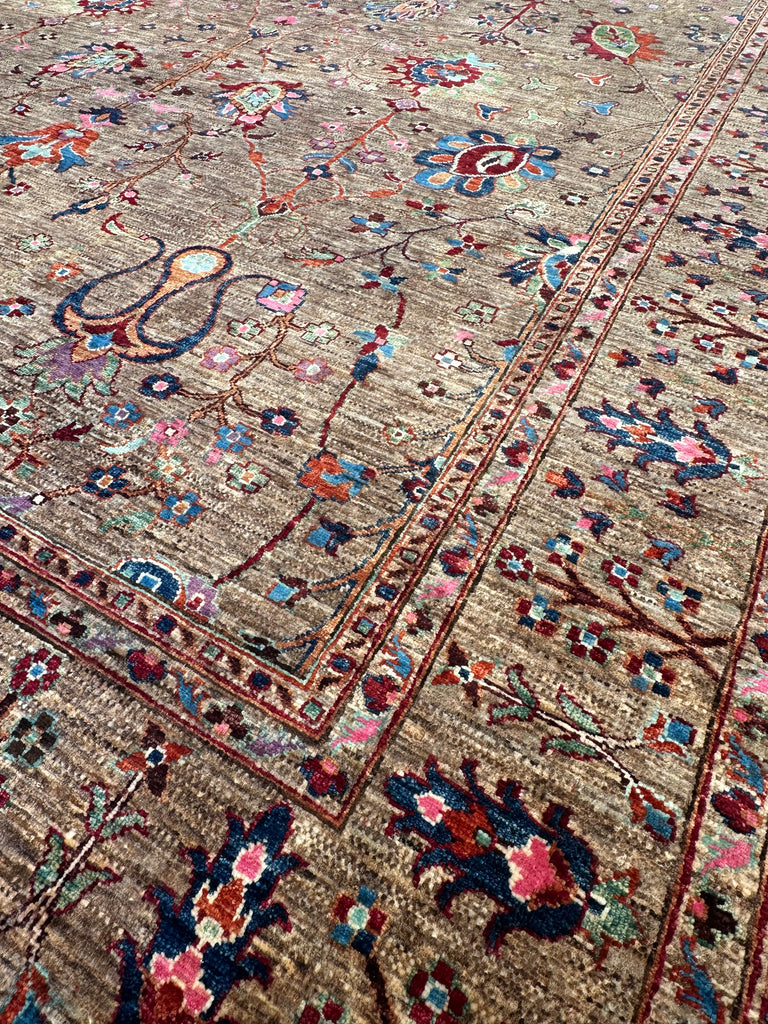 Afghan handmade rug,Chobi. Size:372x253 cm