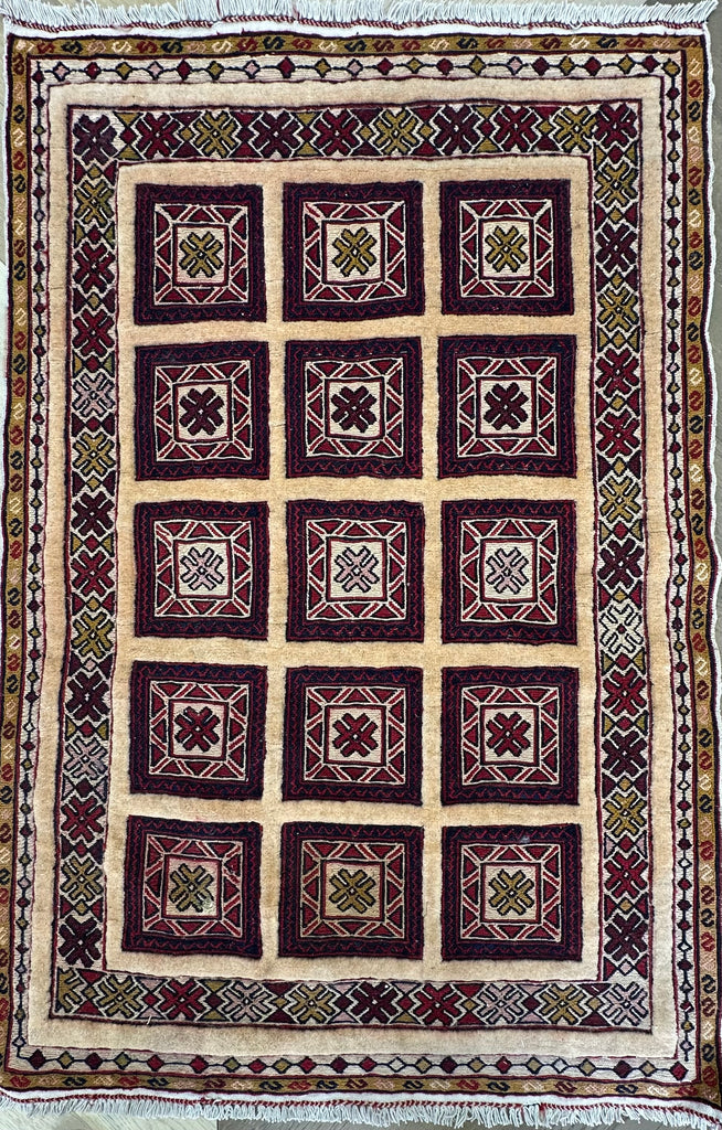 HANDMADE AFGHAN MUSHWANI KILIM | 120x80 CM|