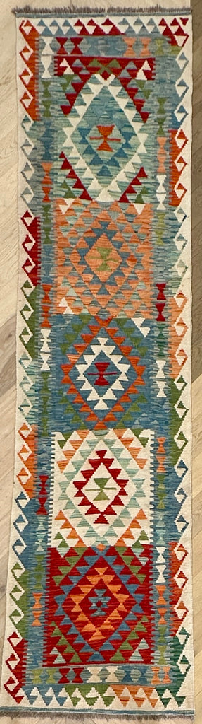Afghan hand made Kilim runner 320x79 cm