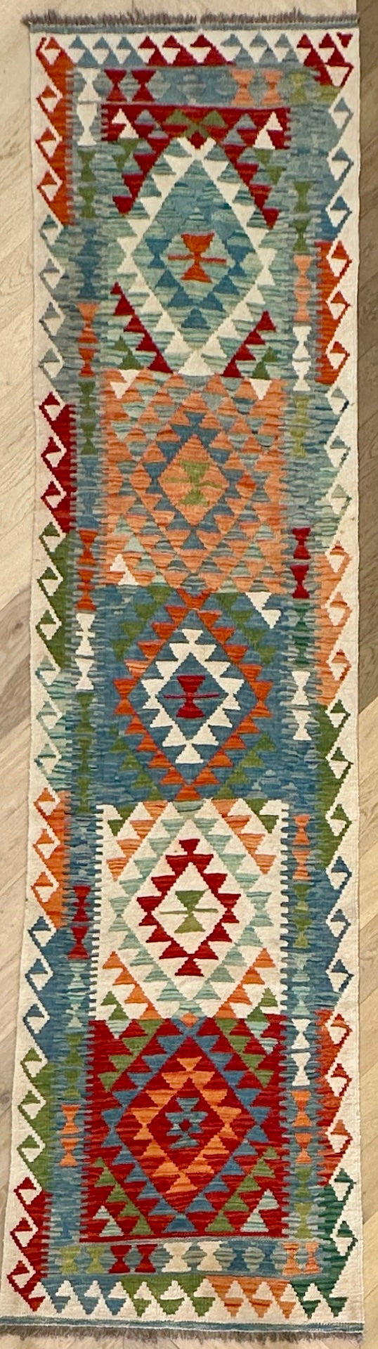 Afghan hand made Kilim runner 320x79 cm