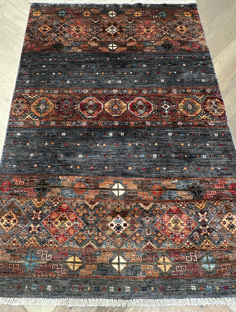 Afghan handmade rug,Chobi. Size: 214x142 cm