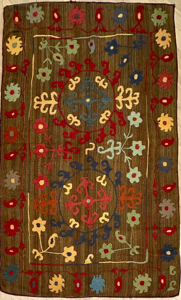Afghan handmade tribal rug Suzani, size 270x160 cm