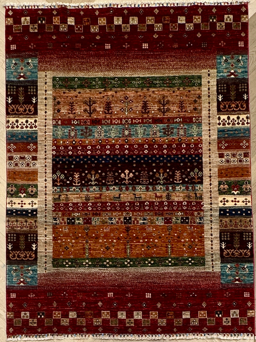 Afghan handmade rug,Chobi. Size: 208x153 cm
