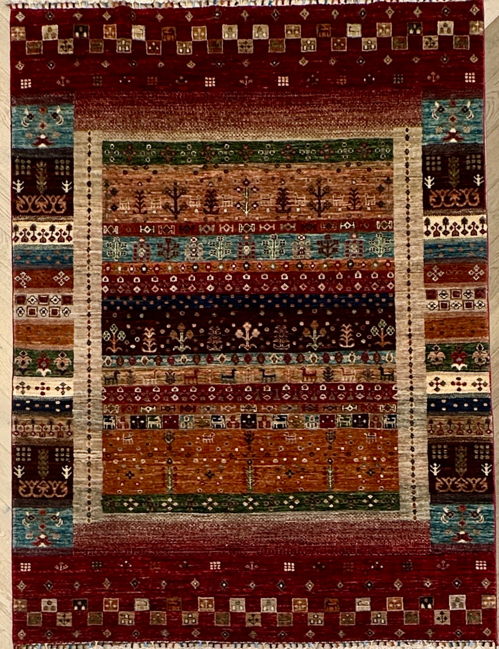 Afghan handmade rug,Chobi. Size: 208x153 cm