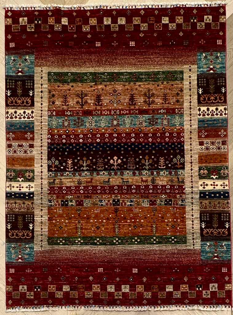 Afghan handmade rug,Chobi. Size: 208x153 cm
