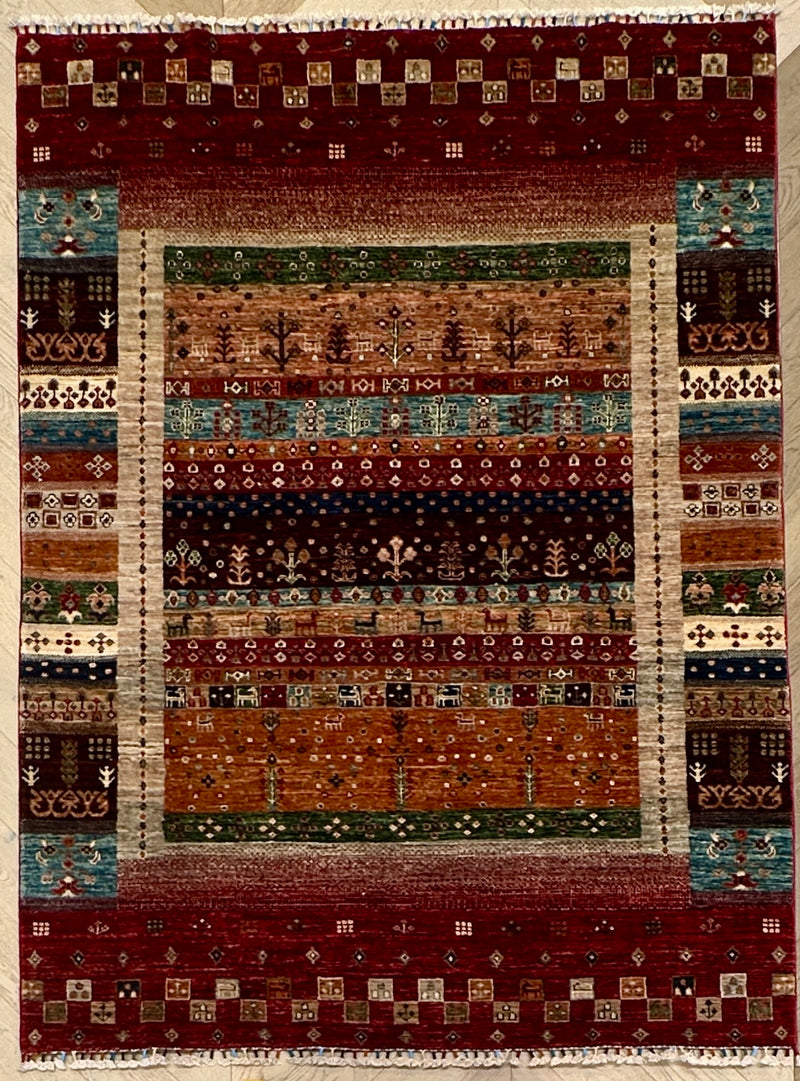 Afghan handmade rug,Chobi. Size: 208x153 cm