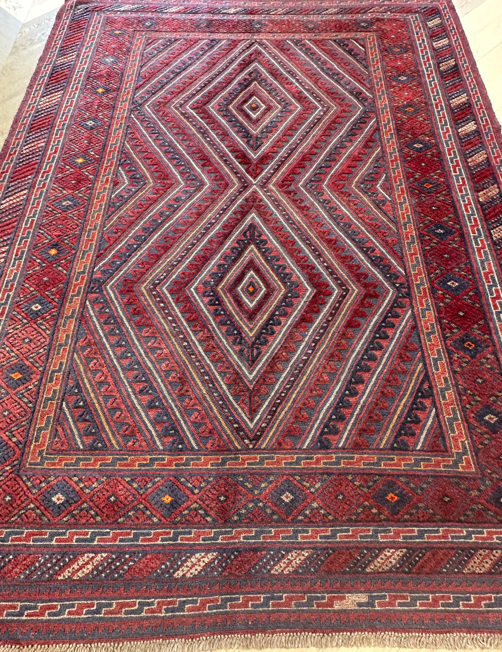 HANDMADE AFGHAN MUSHWANI KILIM 278x207 CM