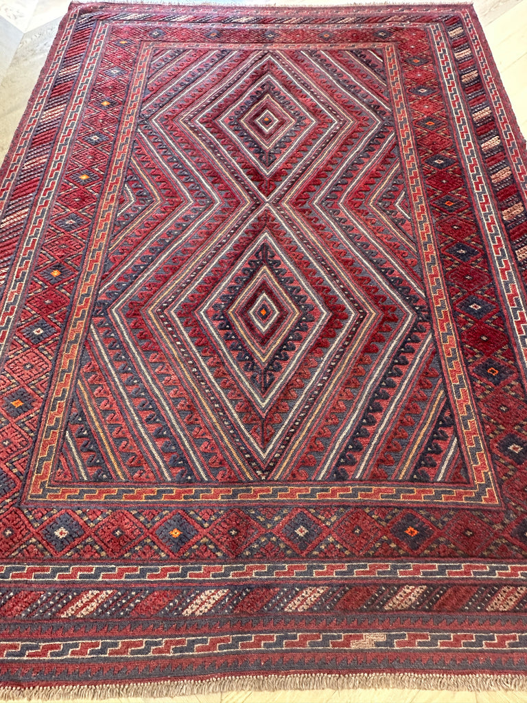 HANDMADE AFGHAN MUSHWANI KILIM 278x207 CM
