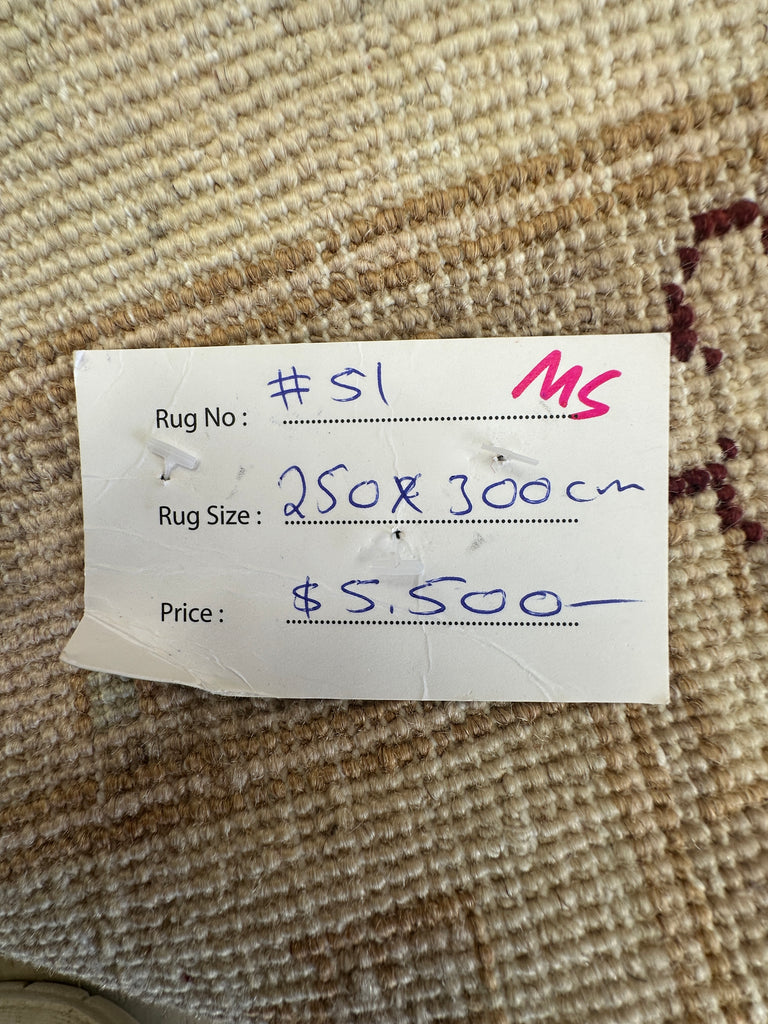 Afghan handmade rug,Chobi. Size: 300x250 cm